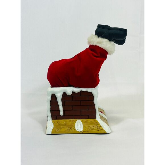 1999 Gemmy Santa Stuck in Chimney Animatronic Talking Kicking WORKS - Picture 4 of 7